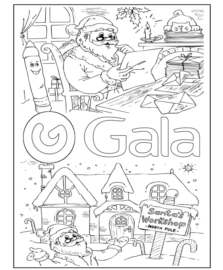 Ended Competition Printable Gala A4 Christmas Colouring In Page Gala Retail